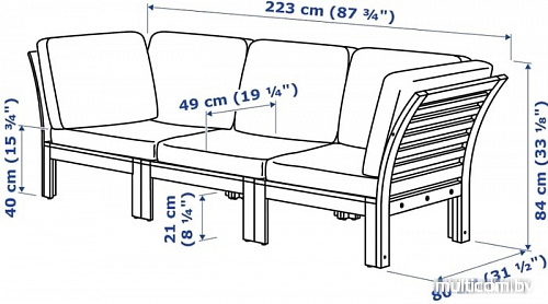 Садовый диван Ikea Эпларо 092.608.52