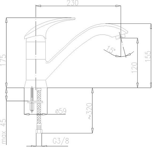 Смеситель Armatura Ametyst 403-915-00