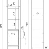Шкаф-пенал Рэйгрупп Bromo ВТ-04 1D1Y 50x198x45 ВТ-04 VL (дуб веллингтон)