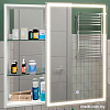 Континент Шкаф с зеркалом Aperio Led 80x80 (правый)