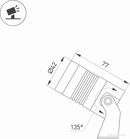 Уличный накладной светильник Arlight ALT-RAY-R42-5W Warm3000 (RAL 6010, 25 deg, 230V) 042661