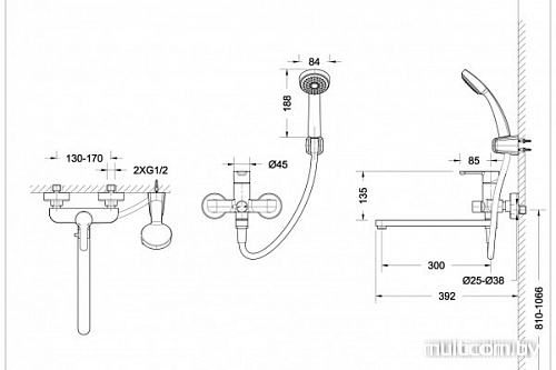 Смеситель Bravat Stream F63783C-LB