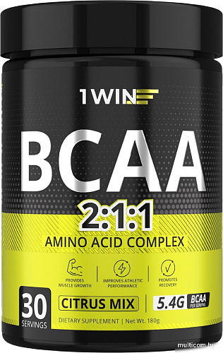 BCAA 1WIN BCAA 2:1:1 (180г, цитрусовый микс)