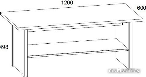 Журнальный столик Анрэкс Jazz 120x60 (каштан найроби/оникс)