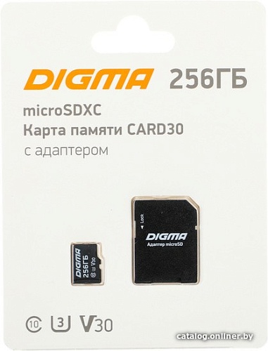 Карта памяти Digma MicroSDXC Class 10 Card30 DGFCA256A03