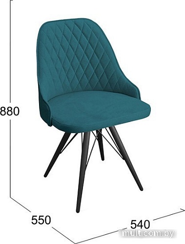 Стул Трия Гранд К3 (черный муар/микровелюр Wellmart Silver)