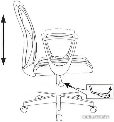 Кресло Бюрократ CH-W327 (слоновая кость OR-10/белый)