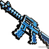 Автомат игрушечный Pixel Crew М4 8Бит пиксельный 39 см TM88431