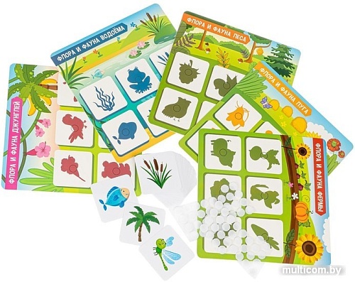 Развивающая игра Bondibon Теневое лото. Флора и фауна ВВ4984