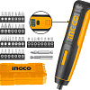 Электроотвертка Ingco Industrial CSDLI0403 (с АКБ, набор оснастки)