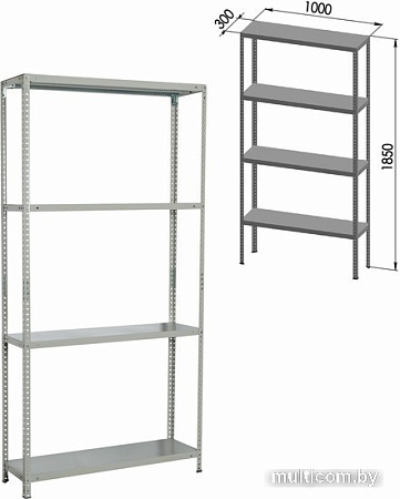 Стеллаж Brabix Ms Plus-185/30-4 291104