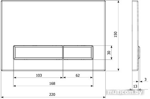 Панель смыва Lavinia Boho Relfix 3805001C (хром)