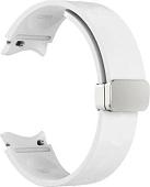 Ремешок Rumi Flex Buckle силиконовый для Samsung Galaxy Watch4/5/6 (20 мм, белый)