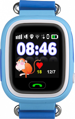 Умные часы Smart Baby Watch Q80 (голубой/синий)