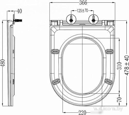 Сиденье для унитаза AV Engineering Comfort X3 AVWHR203X3C