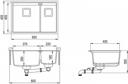 Кухонная мойка Aquasanita Delicia SQD150AW (alumetallic 202)