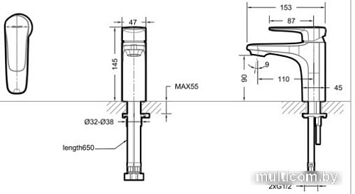 Смеситель Bravat Source F1173218CP-ENG