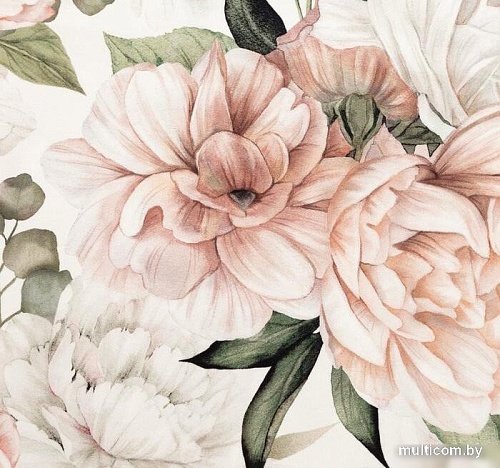 Полотенце Этель Пионы 5376623 (зеленый/розовый)