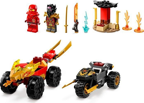 Конструктор LEGO Ninjago 71789 Кай и Рас: Битва на машине и мотоцикле