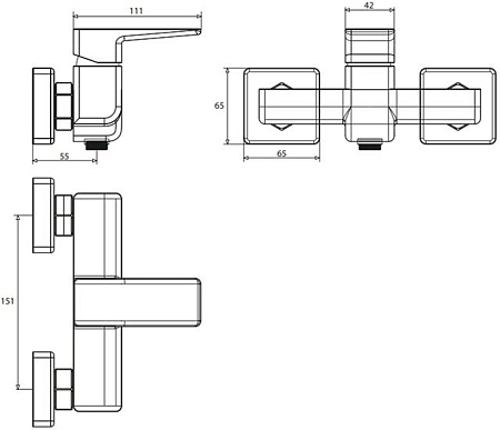 Смеситель Omnires Parma PM7440 CR