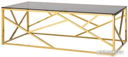 Журнальный столик Stool Group Арт Деко 120x60 ECT-015-TG-SK (стекло Smoke/сталь золото)