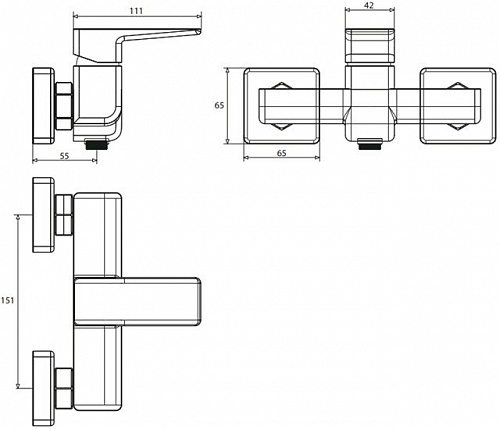 Смеситель Omnires Parma PM7440 CR