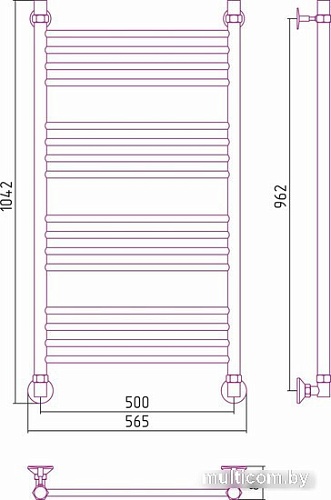 Полотенцесушитель Сунержа Аксиома-10 100x50 00661-1050