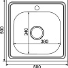 Кухонная мойка Mixline 555228 (с сифоном)
