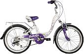 Детский велосипед Novatrack Butterfly 6.V 20 2022 20SH6V.BUTTERFLY.VL22 (белый/фиолетовый)