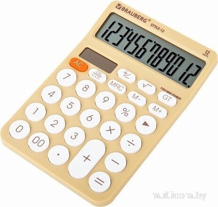 Калькулятор BRAUBERG Style-12 272967 (бежевый)