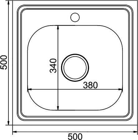 Кухонная мойка Mixline 555228 (с сифоном)