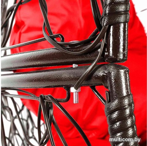 Кресло M-Group Апельсин 11520206 (коричневый ротанг/красная подушка)