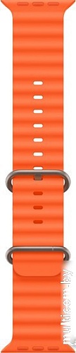 Умные часы Apple Watch Ultra 2 LTE 49 мм (титановый корпус, титановый/оранжевый, ремешок из эластомера)