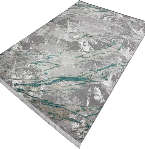 Radjab Carpet Афина Прямоугольник 9012A 12889RK (2x4, Grey/Green)