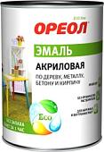 Эмаль Ореол акриловая глянцевая (серый, 0.9 кг)