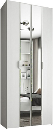 Шкаф-гармошка Евва Лайн ЛН-2D.220.60(1Z/1Z) (бодега белый)