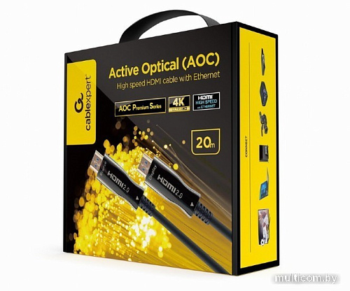 Кабель Cablexpert CCBP-HDMI-AOC-20M-02 HDMI -HDMI (20 м, черный)