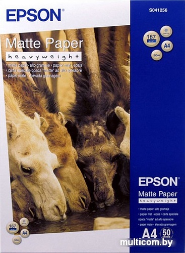 Фотобумага Epson Matte Paper-Heavyweight A4 50 листов (C13S041256)