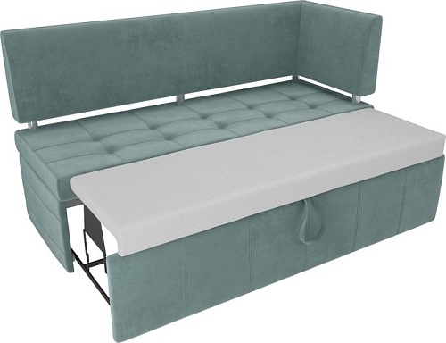 Угловой диван Mebelico Стоун 107266 (левый, велюр, бирюзовый)