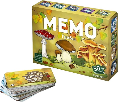 Детская настольная игра Нескучные игры Мемо. Грибы 8615