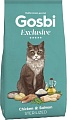 Сухой корм для кошек Gosbi Exclusive cat chicken& salmon strilized 400 г