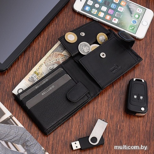 Кошелек Bellugio ZM-37R-035 (черный/синий)