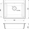 Кухонная мойка GranFest GF-V-580 (черный)