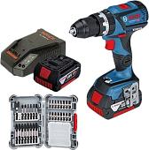 Дрель-шуруповерт Bosch GSR 18V-60 C Professional 0615990L2H (с 2-мя АКБ, набор бит)