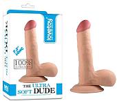 Реалистичный фаллоимитатор Lovetoy The Ultra Soft Dude 18 см LV1083