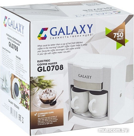 Капельная кофеварка Galaxy GL0708 (белый)