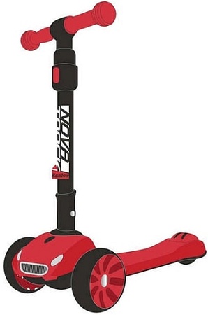 Самокат Novatrack Rainbow Car Boy Pro 120CBP.RAINBOW.RD20 (красный)