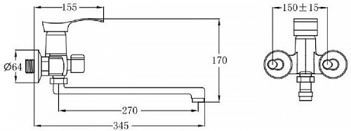 Смеситель РМС SL86-006E