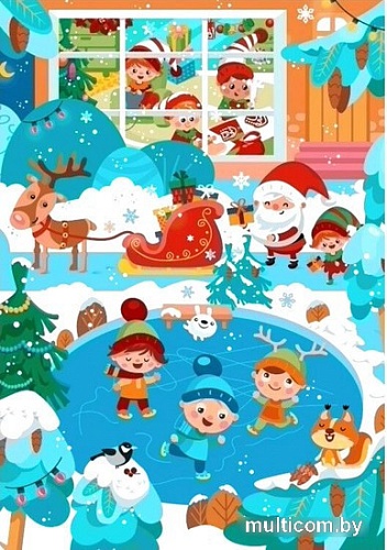 Алмазная мозаика Wizardi Рождественская лихорадка WD3068