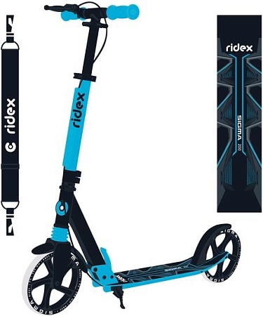 Самокат Ridex Sigma (черный/голубой)